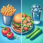 Fast Food Meal vs. Healthy Meal