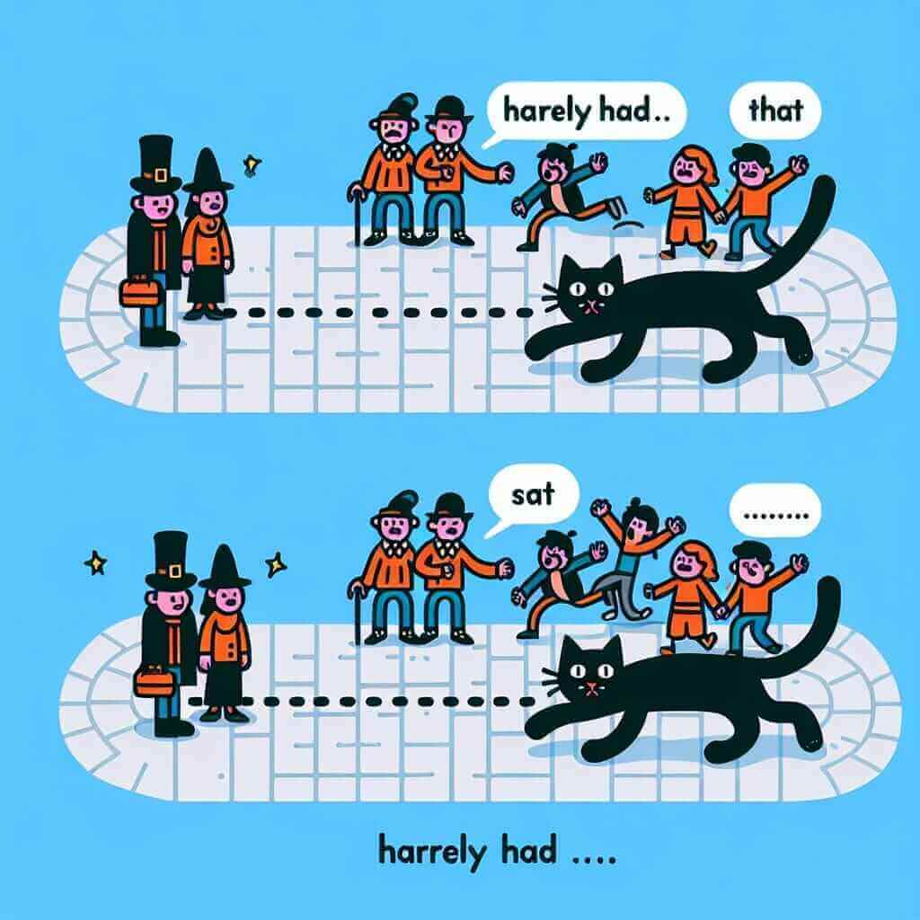 Hardly Had When Structure Illustration