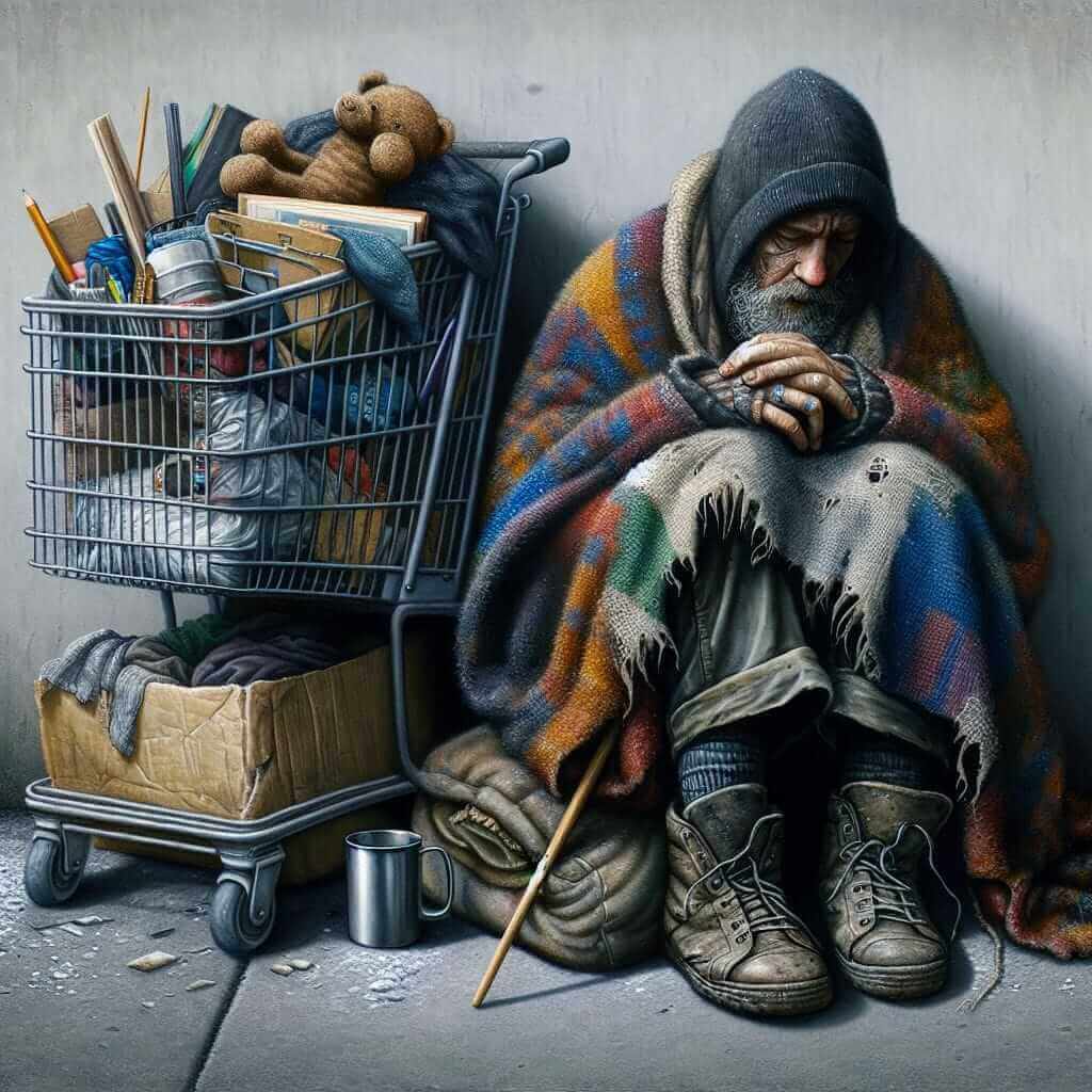Homeless Person on Street