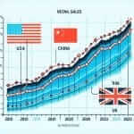 Retail Sales Growth in the USA, China, and the UK (2010-2023)