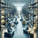 ai-powered robots in warehouse