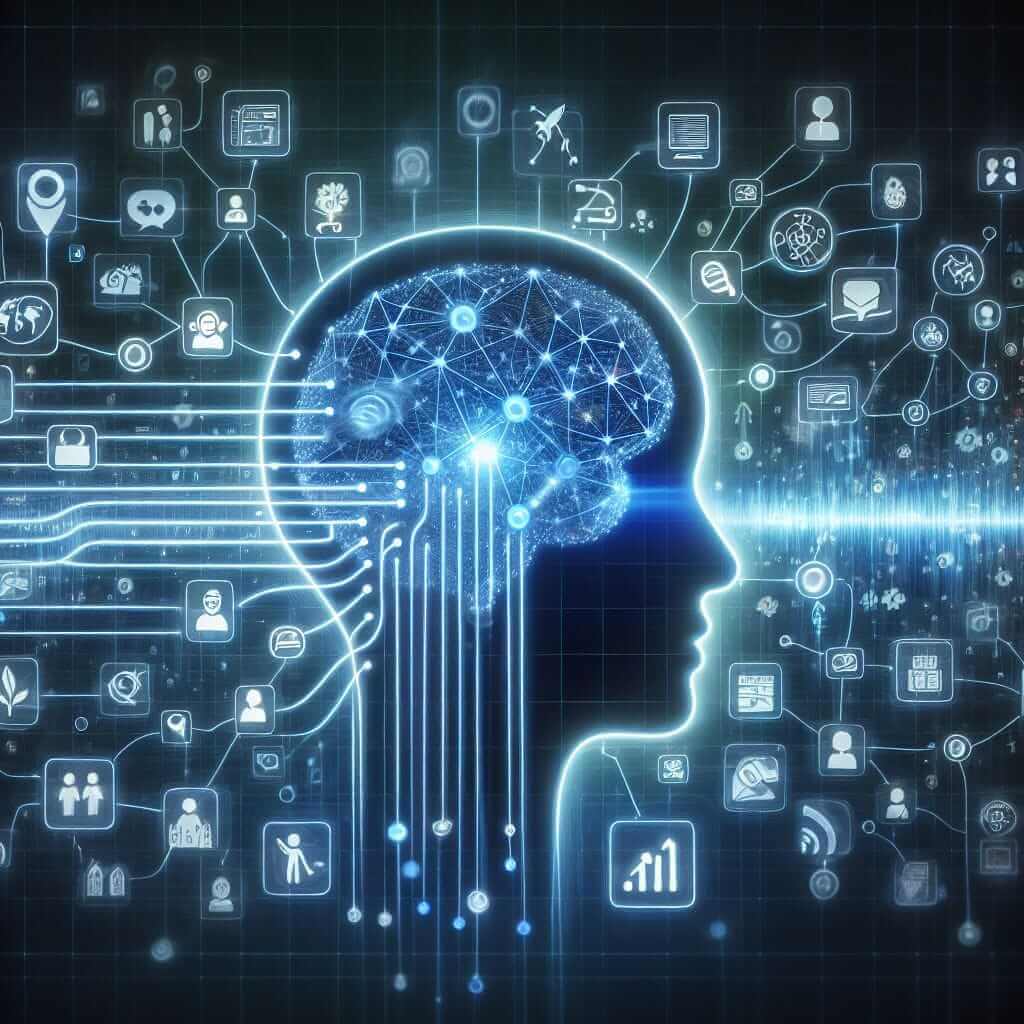 Illustration of AI predicting consumer trends