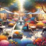 Peaceful café garden
