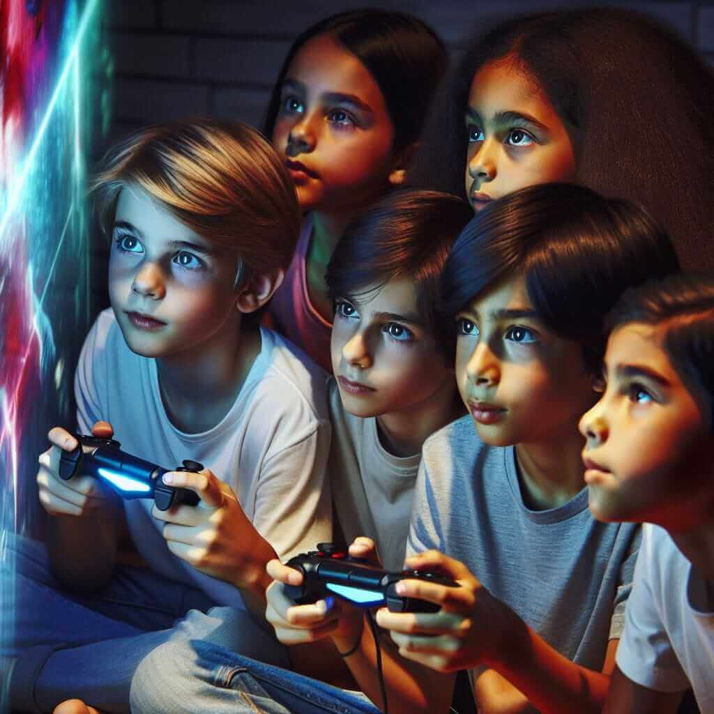Children Playing Violent Video Game