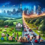family moving to a city