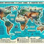 Climate Change and Migration Patterns Map
