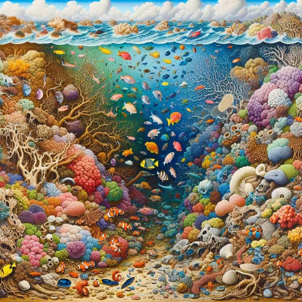 Coral Reef Affected by Ocean Acidification