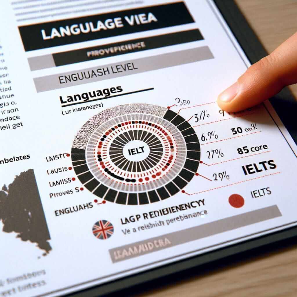 CV English proficiency section