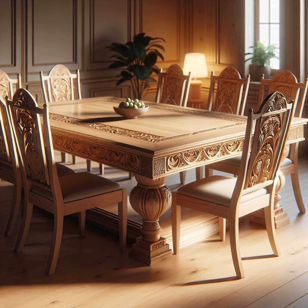 wooden dining table