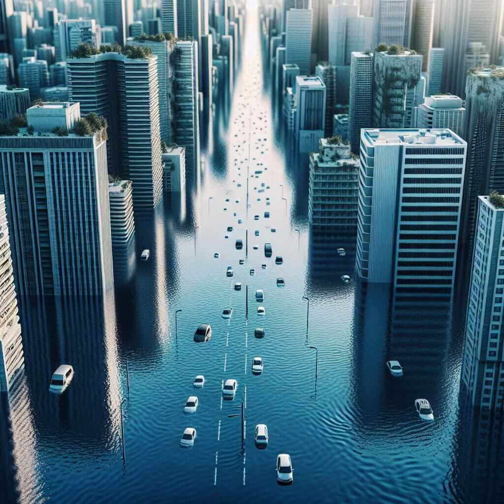 Flooded city