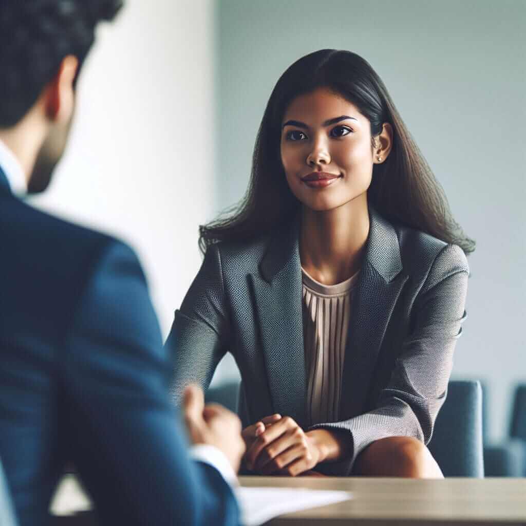 IELTS Speaking Test Candidate Talking To Examiner