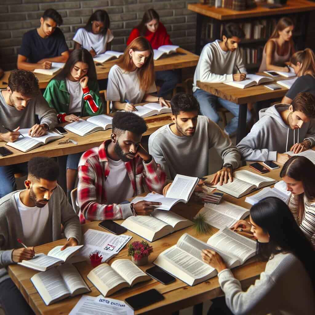 IELTS Student Studying