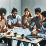 Team brainstorming session