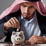 A penny-pincher saving money