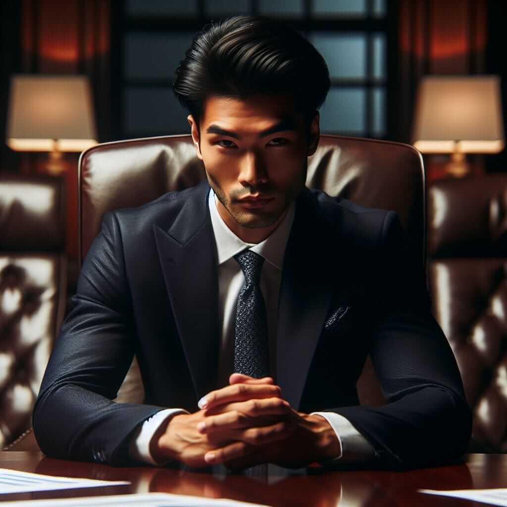 Businessman with Poker Face