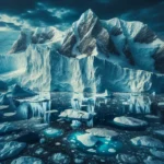 Melting polar ice caps due to climate change