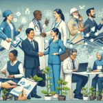 Professional networking illustration