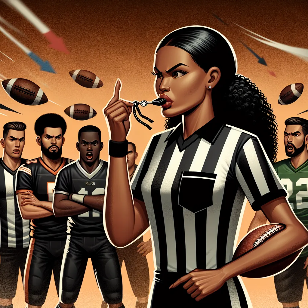 Referee making a decision