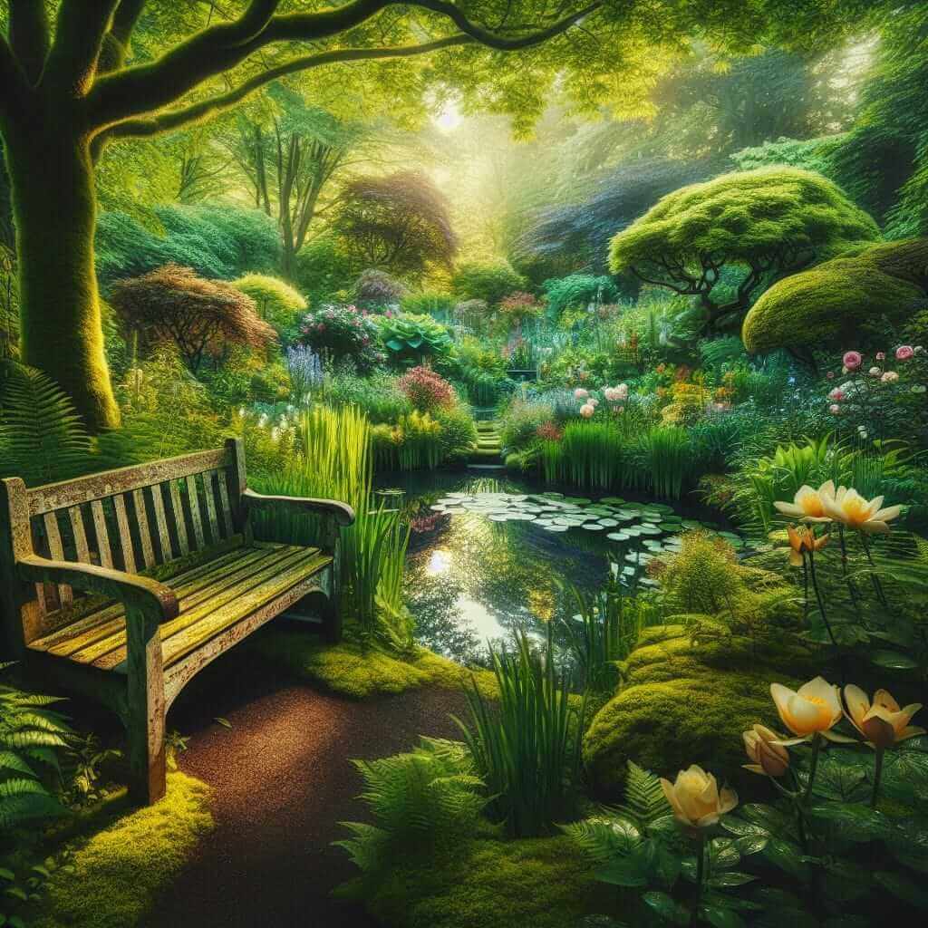 Botanical Garden Bench