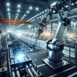 Robot Working in a Factory