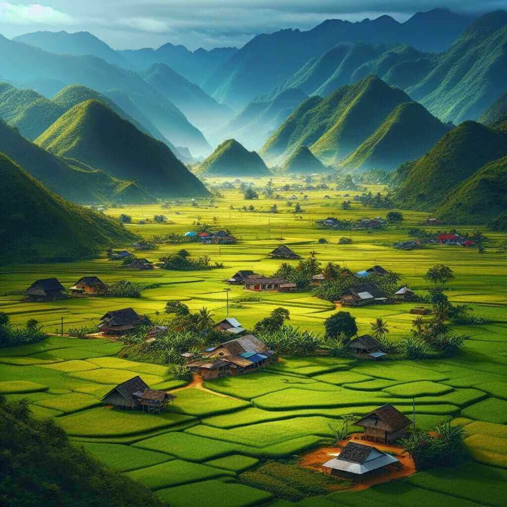 Tranquil Rural Village