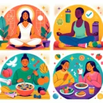 Illustration of self-care practices