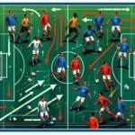 Soccer set-piece play diagram