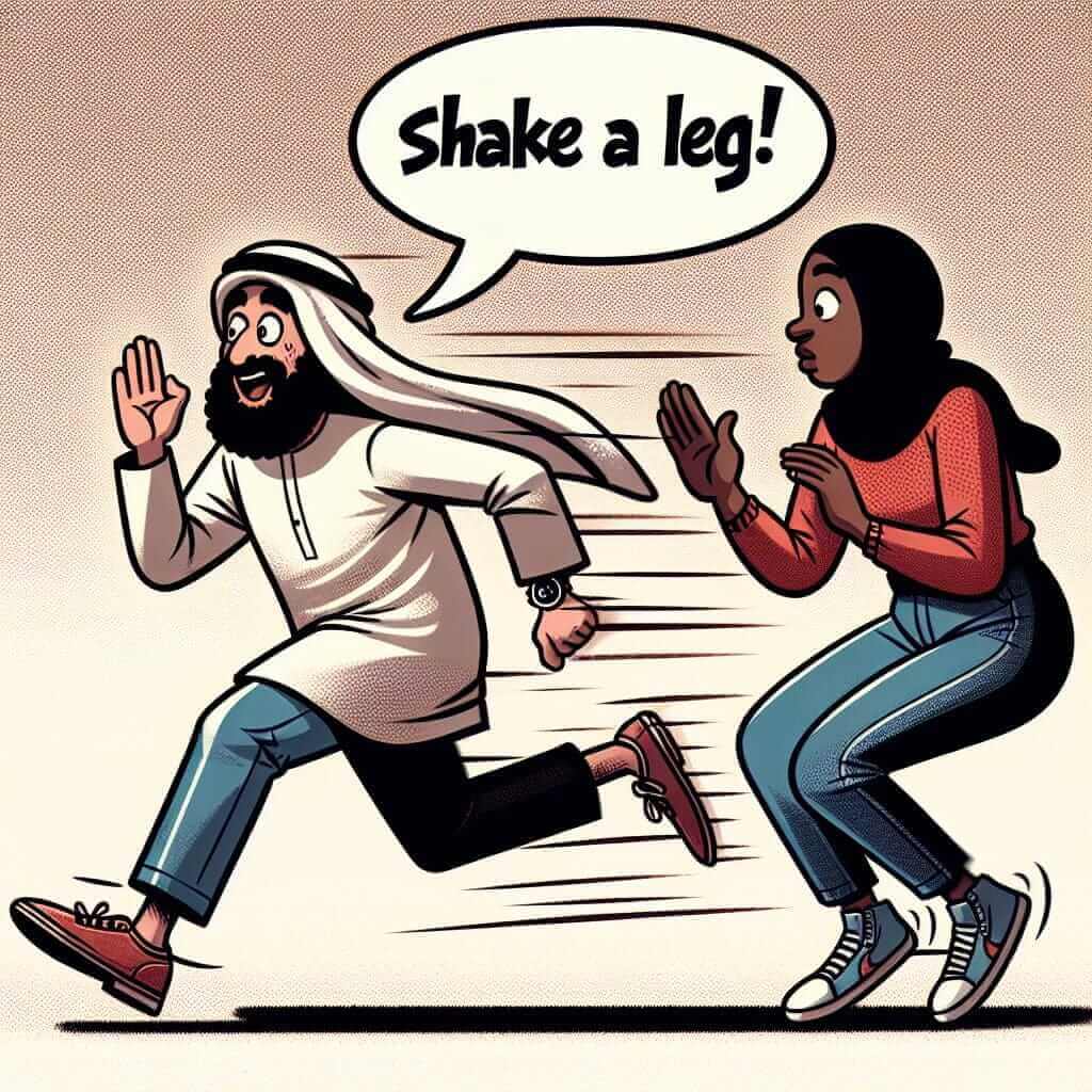Shake a Leg Idiom