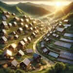 Solar Panels in a Village