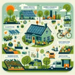 Sustainable lifestyle infographic