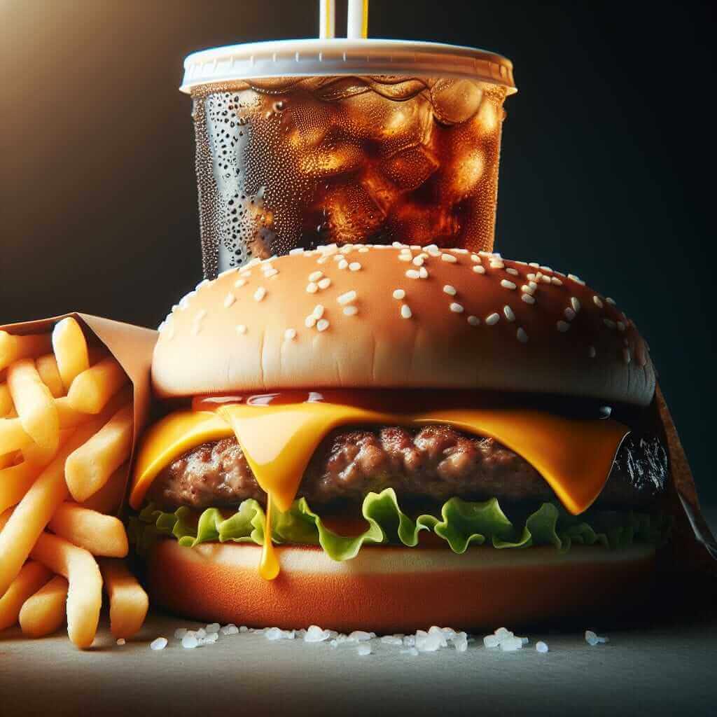 Unhealthy Fast Food Meal