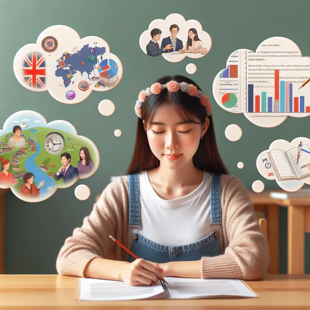 IELTS student using visualization techniques