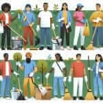 Volunteers at Work in Community Building