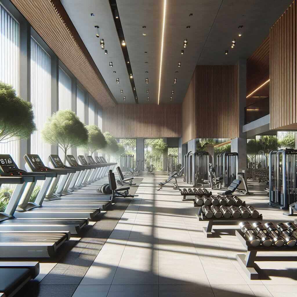 Well-equipped gym