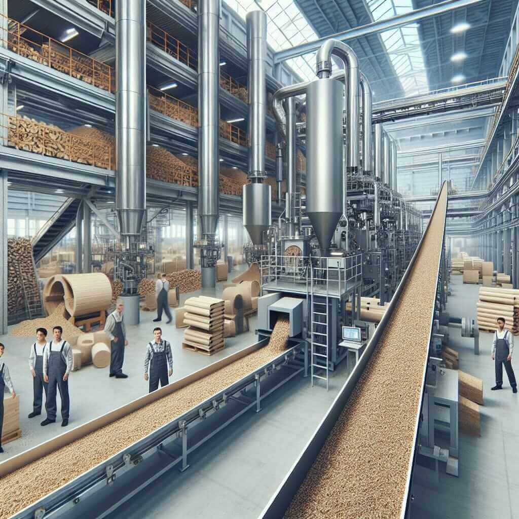 wood pellets production line