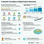 Infographic on air travel regulations and carbon emissions