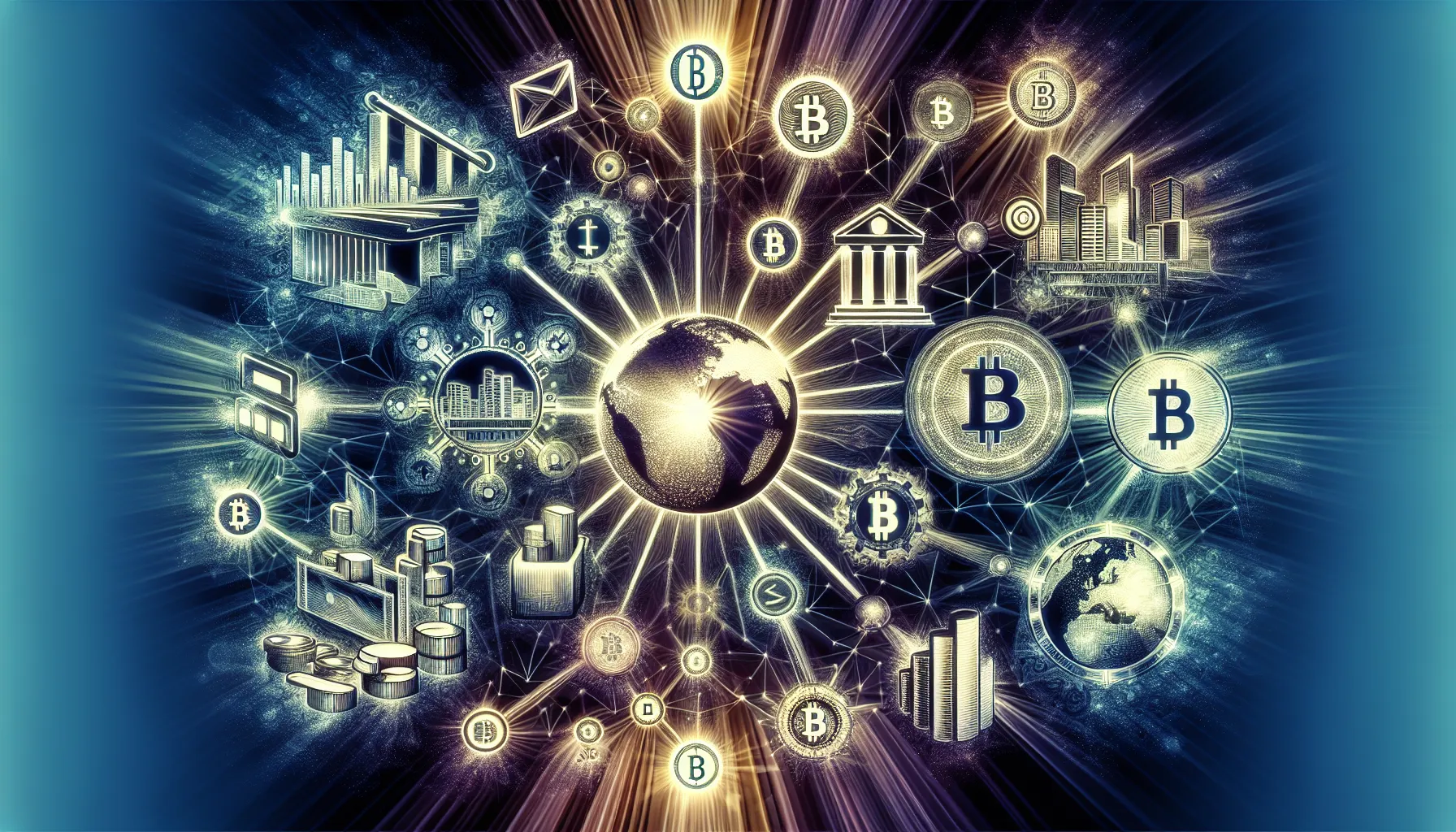 Visual representation of blockchain's impact on financial markets