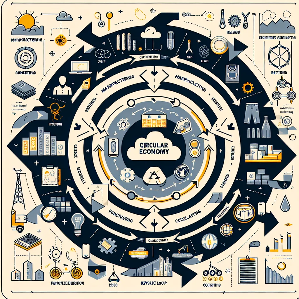 Circular fashion economy diagram