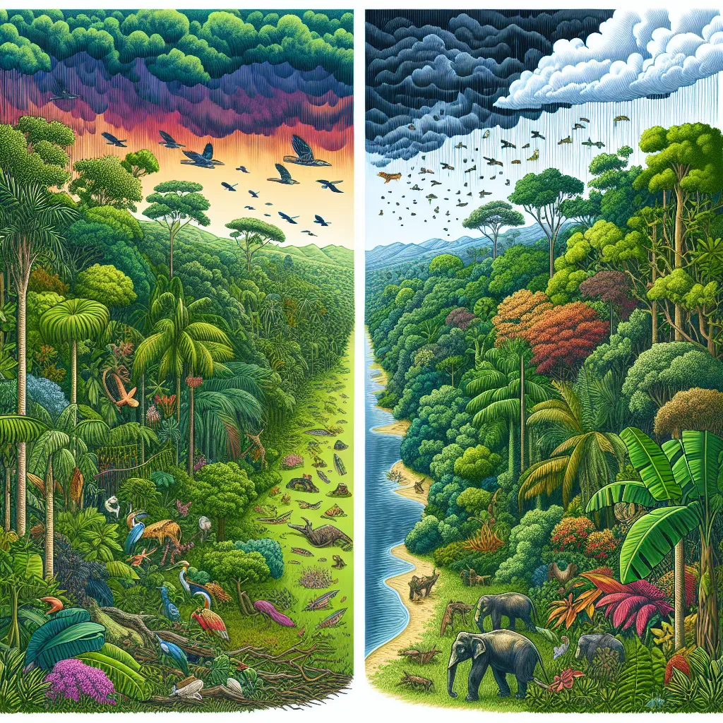 Climate change impact on tropical rainforest