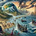 Climate-induced migration illustration