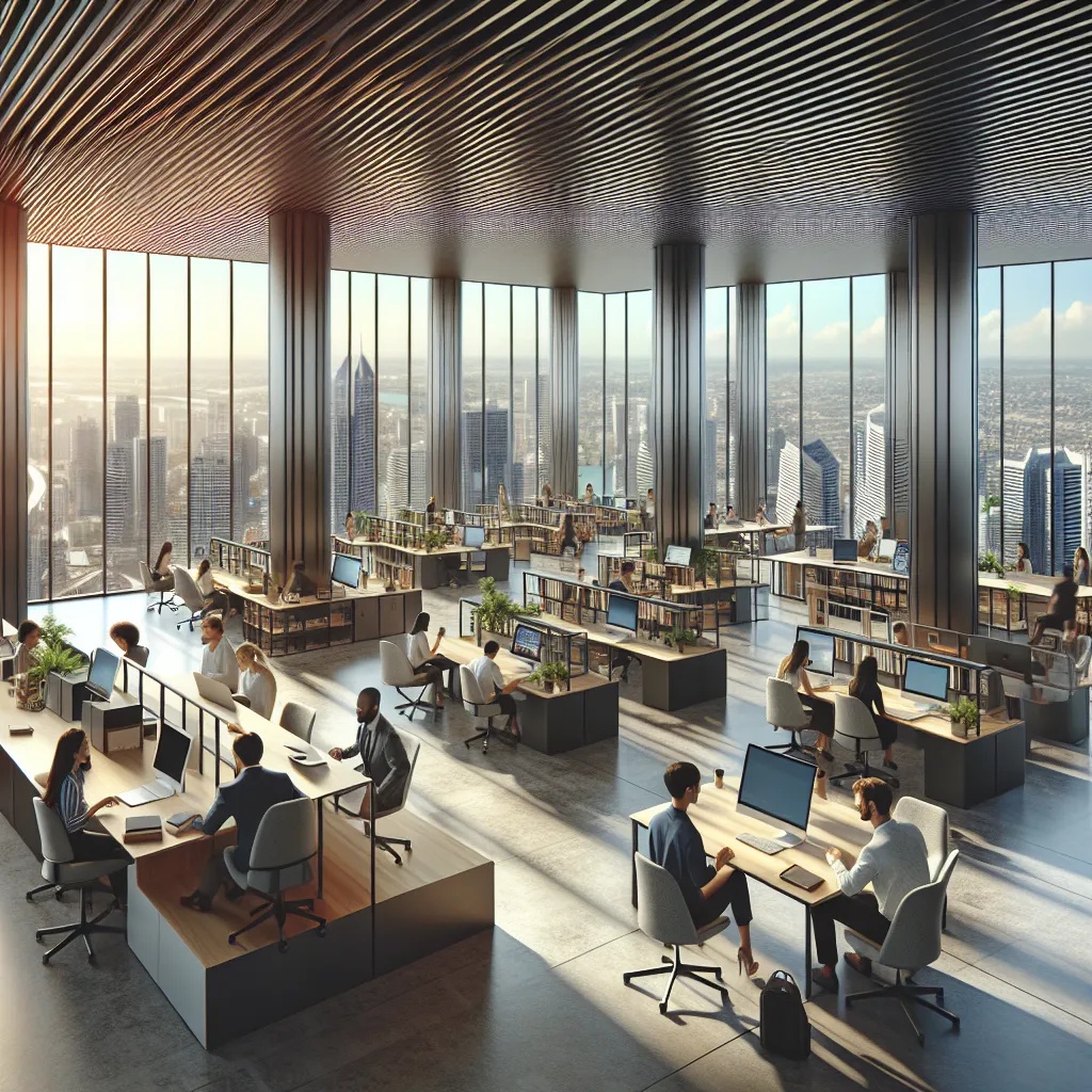 Modern coworking space in city