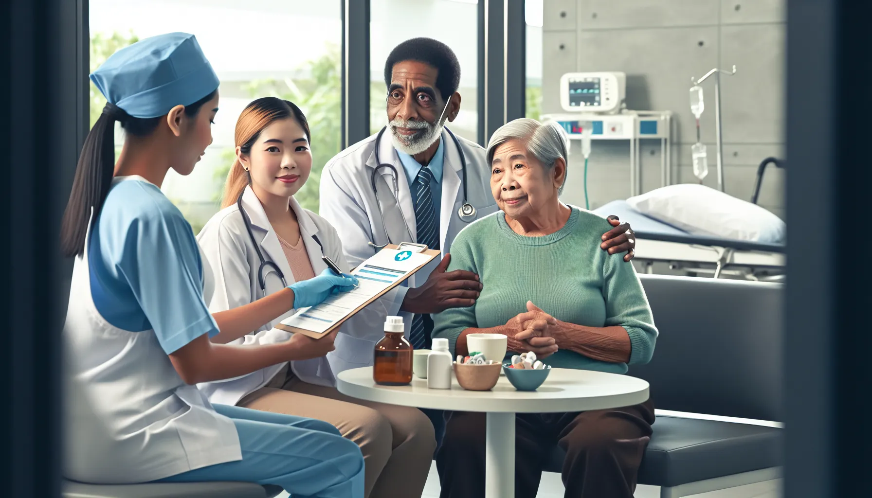 Elderly People Receiving Medical Care