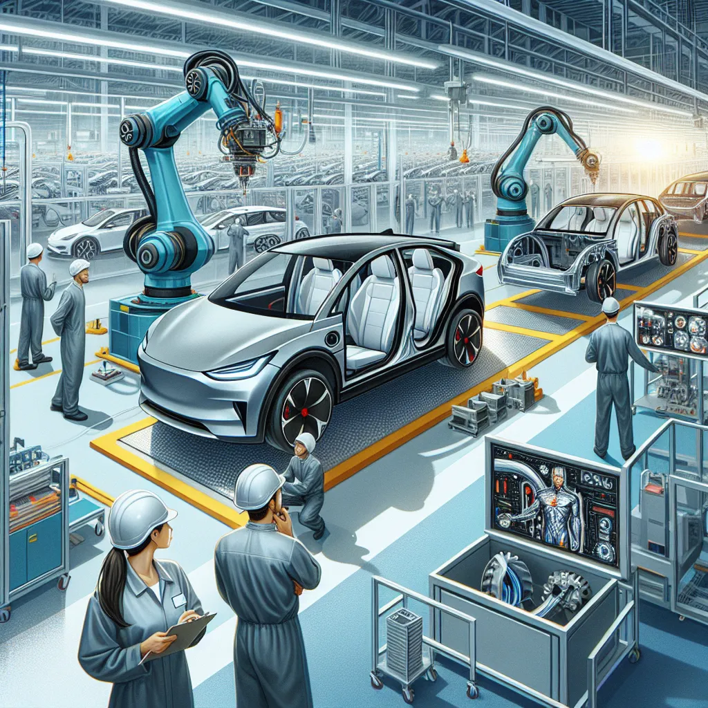 Electric Cars on Assembly Line