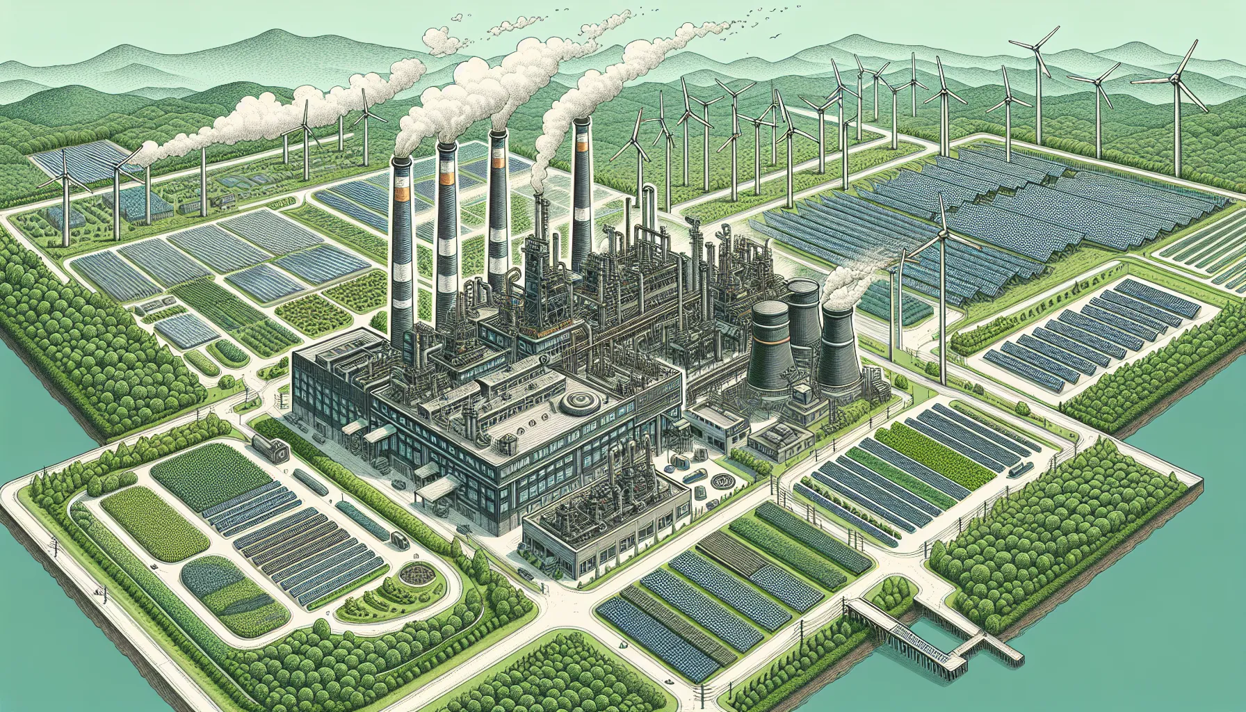 Factory Reducing Emissions