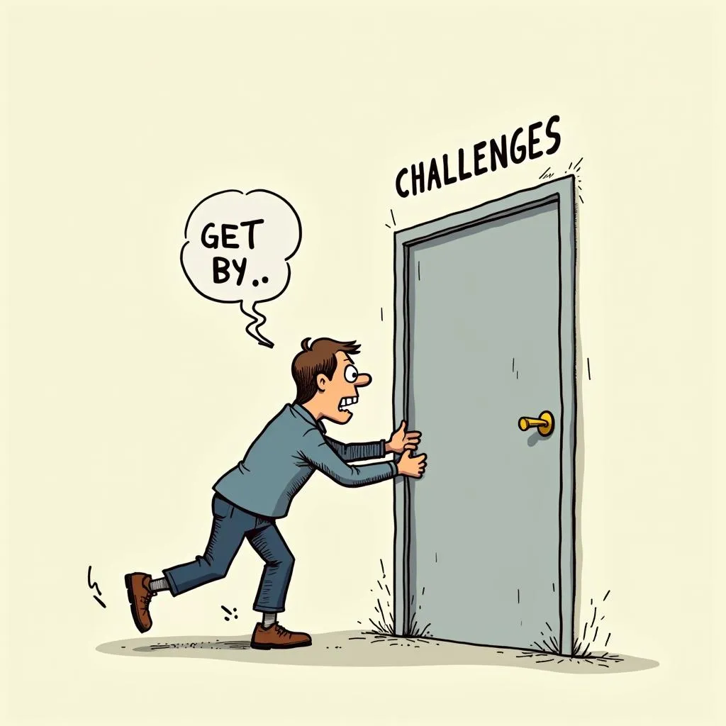 Visual representation of &quot;get by&quot; for memory aid