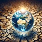 Global water crisis illustration