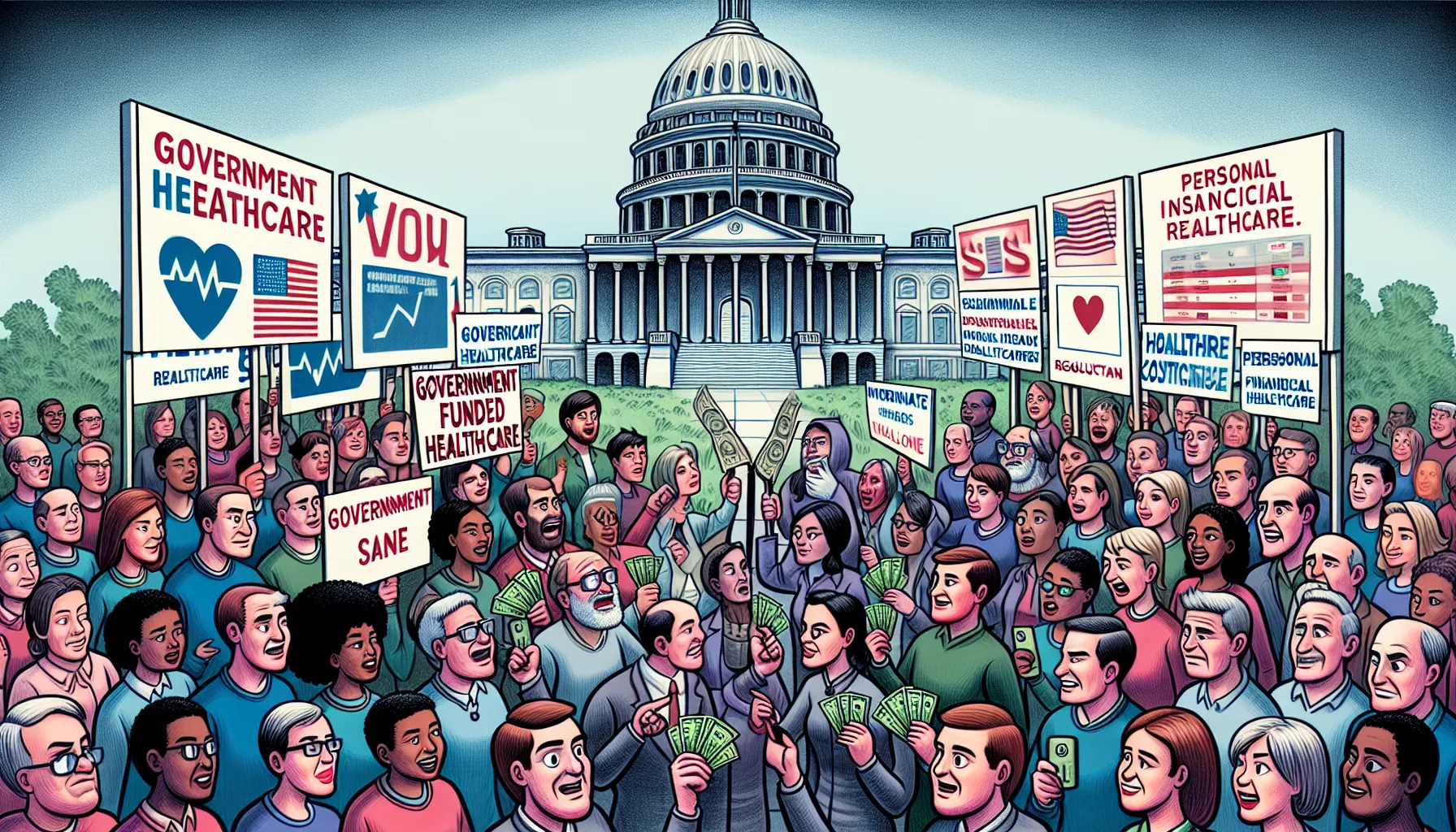 Healthcare Debate Illustration