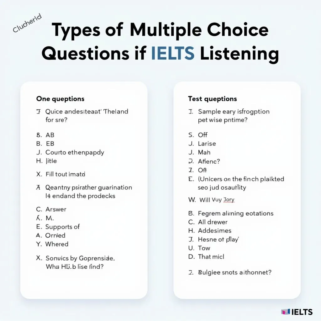 IELTS Listening Multiple Choice Question Types