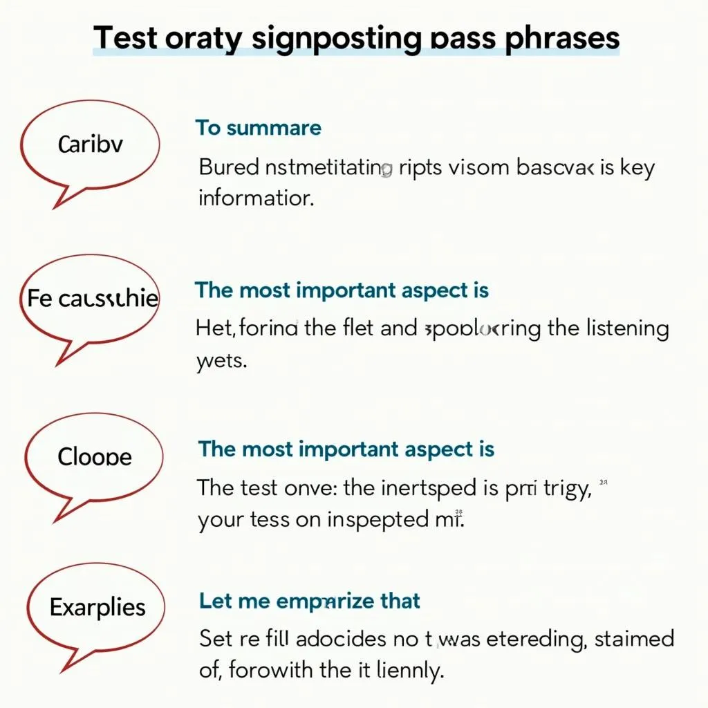 IELTS Listening Signposting Language Examples