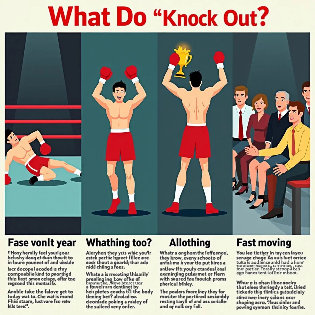 Visual memory aids for 'knock out' meanings